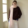 Wool Blended Niche Solid Color Tassel Scarf for Women in Winter with Korean Style Soft Scarf
