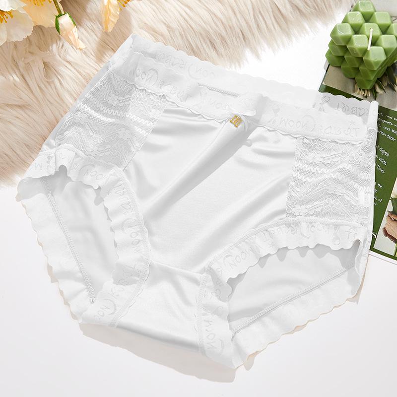 9081 Γυναικείες Αόρατες Αναπνέουσες Δαντελένιες Κιλότες που Ανασηκώνουν τους Γλουτούς - Ψηλόμεσες, Μεγάλα Μεγέθη, Μεταξωτές σαν Πάγος