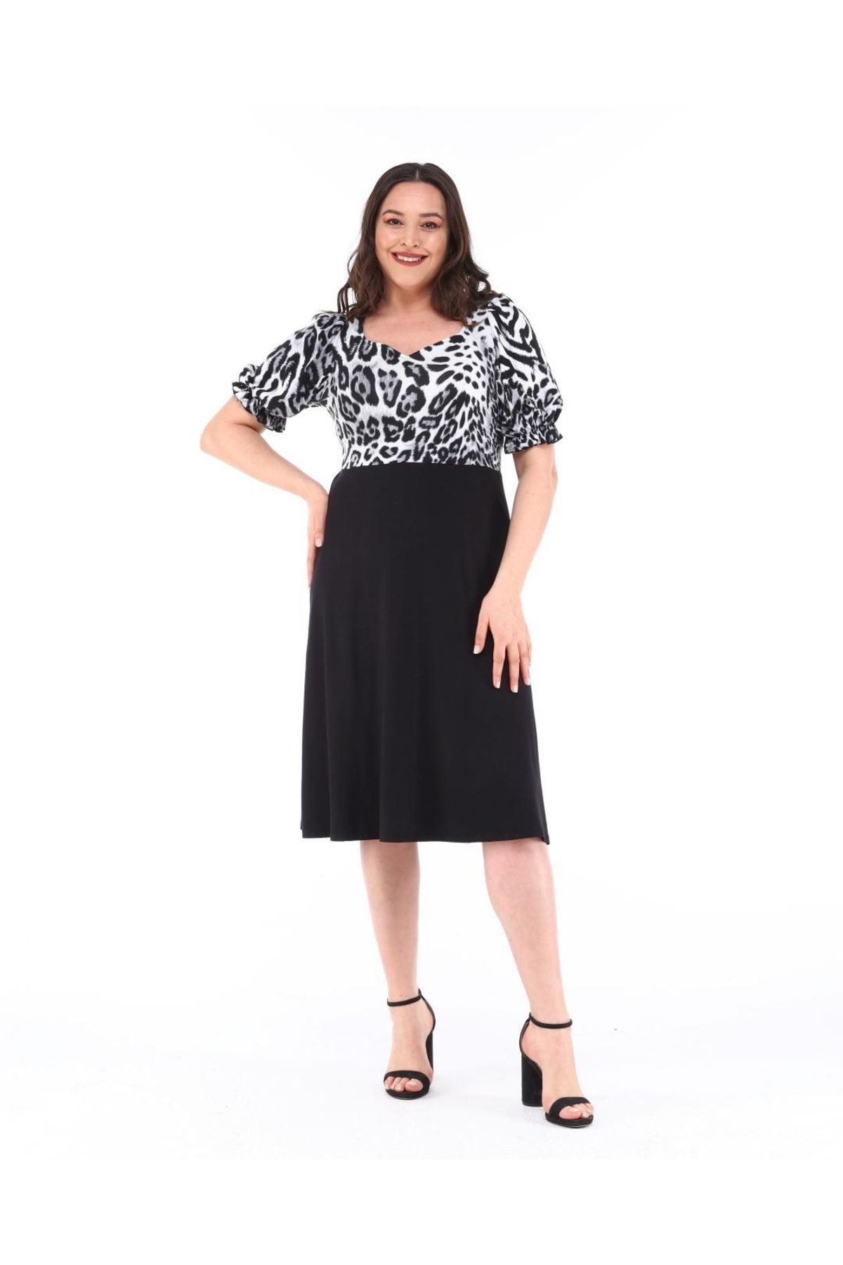 

Women s Big Size Dress Plus Size One Piece Knee Length U Neck Watermelon Short Sleeve Combed Cotton Dress 5XL/6XL