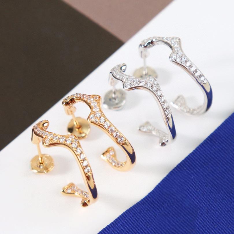 2023 Vintage Popular Brand Earrings for Women Fine Quality Vine Diamond Eardrop Luxury Jewelry Fashion Designer Women's Earrings