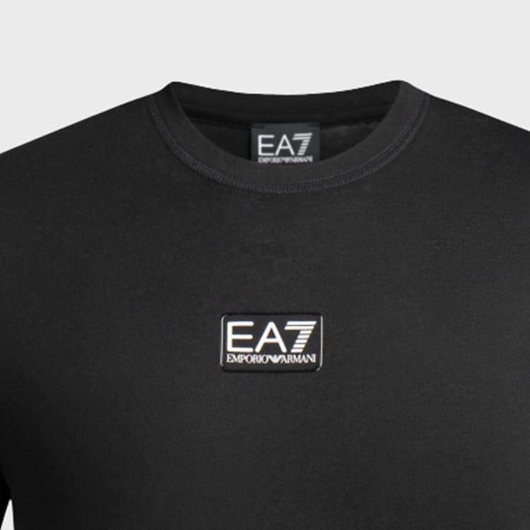 Emporio Armani EA7 SS24 Logo Letter Print Crew Neck Short Sleeve T-Shirt Men tops Black 3DPT05-PJ02Z-1200