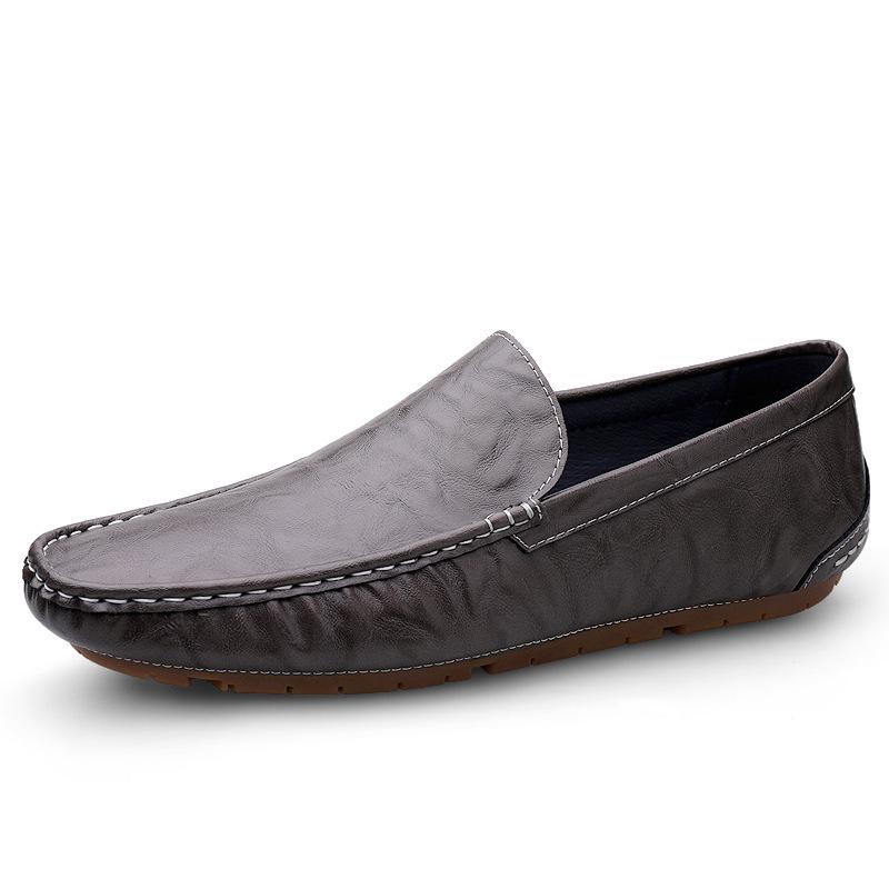 Men s Cowhide Leather Slip-On Moccasins - Casual Spring Loafers, Large & Small Sizes 42