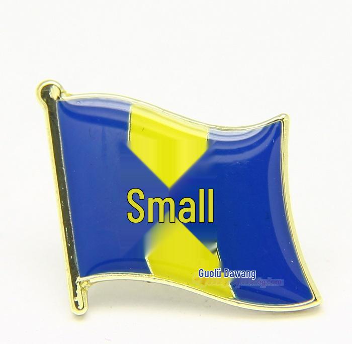 World Flags Enamel Lapel Pin - UK & US Iron Brooch with Drip Glue and Baking Paint Finish.