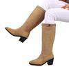 Winter 2025 New Pointed Toe Plus-size High-heeled Fashion Boots Women's Thick-heeled Sleeve Knight Boots
