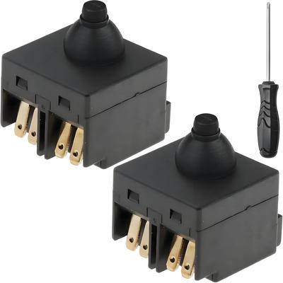 ZHUROUPU 2Pcs Angle Grinder Switch Replacement Compatible for Angle Dustproof Push Button Power Switch Replacement for BOSCH GWS Push Button Switch