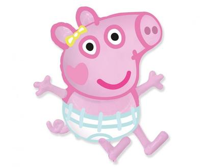 Foil Balloon, Pink, Peppa Pig Evie, 60 Cm