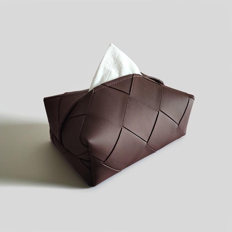 Премиальная винтажная салфетница шоколадно-коричневого цвета