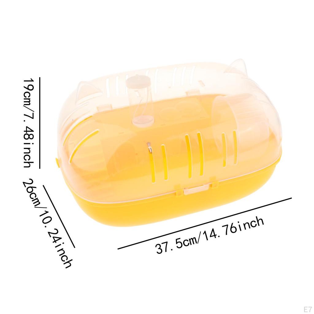 Hamster Cage, Transparent Large, Comfortable, Small Animal Outdoor Chinchillas Carry Case for