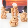 NEW Scarf Ski Snowman Silicone Candle Mold 3D Santa Claus Plaster Soap Making Christmas Party Cake Decor Ornament Gifts 1pcs