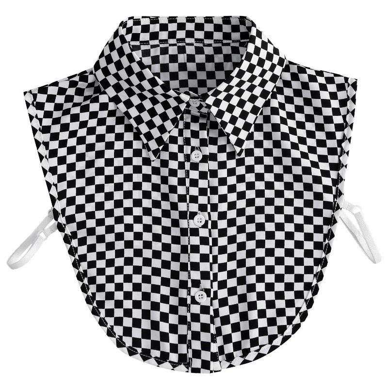 Hollow Lace Chiffon Doll Cotton Fake Collar Blouse Sweater Detachable Shirt Collar False Collar Lapel Women Top Collars Decor