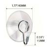 5/20pcs Clear Suction Cups Hooks Vacuum Suction Cup Hook Key Clothes Hanger Hook Kitchen Bathroom Window Robe Towel Storage Hook