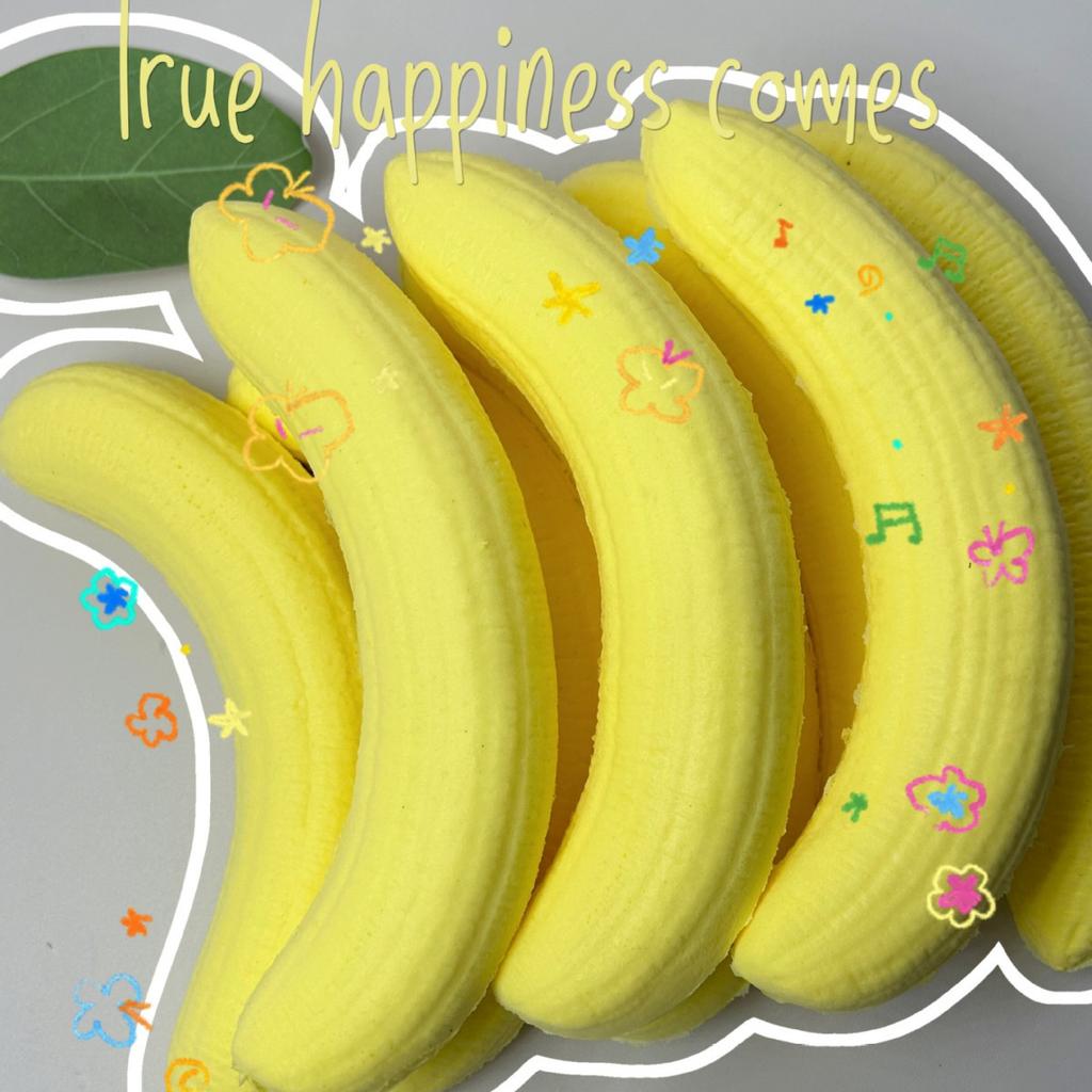 Kawaii Soft Squishy Yellow Banana Toy Slow Rising Rebound Squeeze Anti-Stress Hand Relaxation Gift Toy
