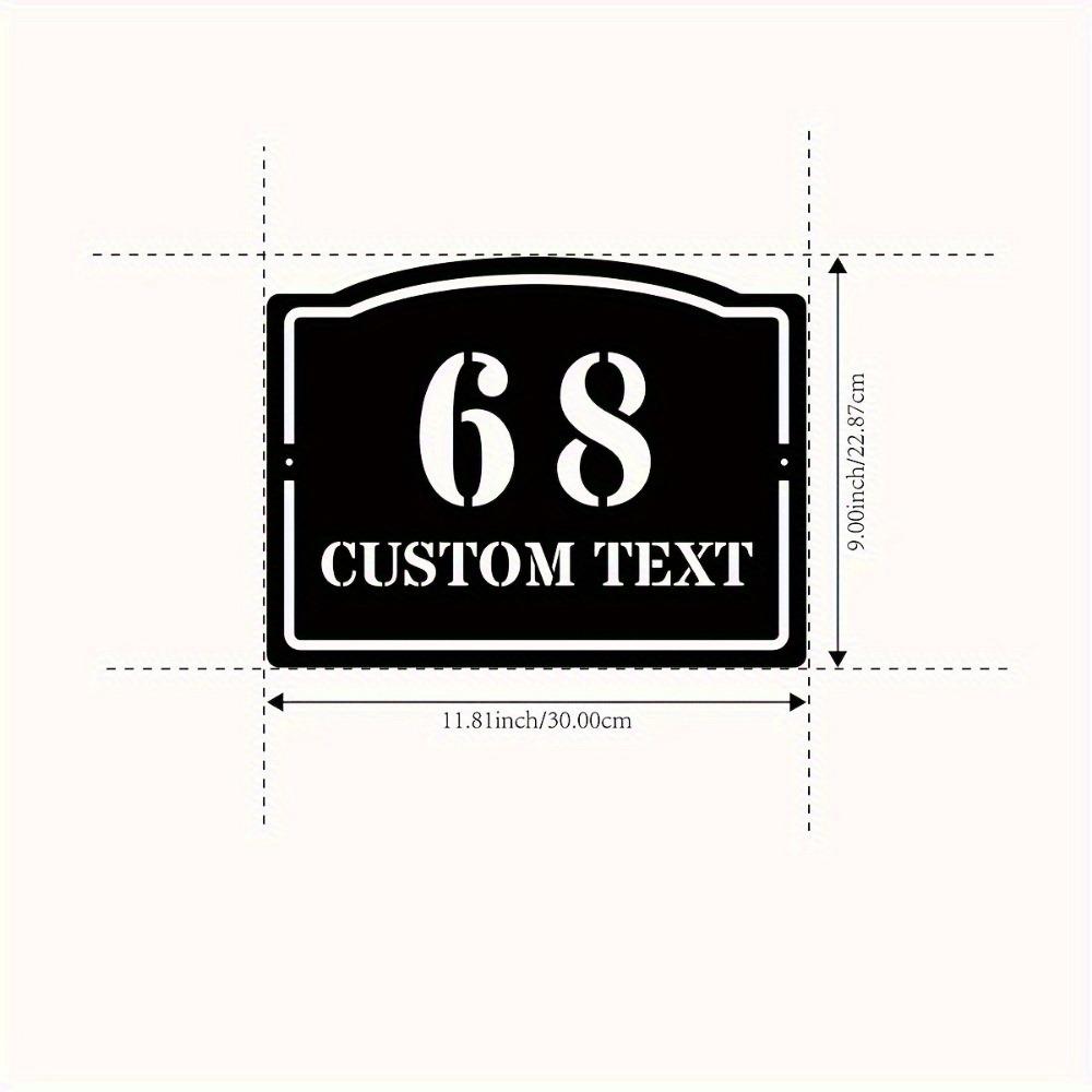 

Металлическое настенное искусство Декор для дома Индивидуальная табличка с номером дома Название улицы Уникальный подарок TYDZ002955