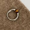 Elegant Silver Plated Tiger Eye Stone Rings For Women Minimalist New Fashion Personality Creative Daily Party Jewelry Gift