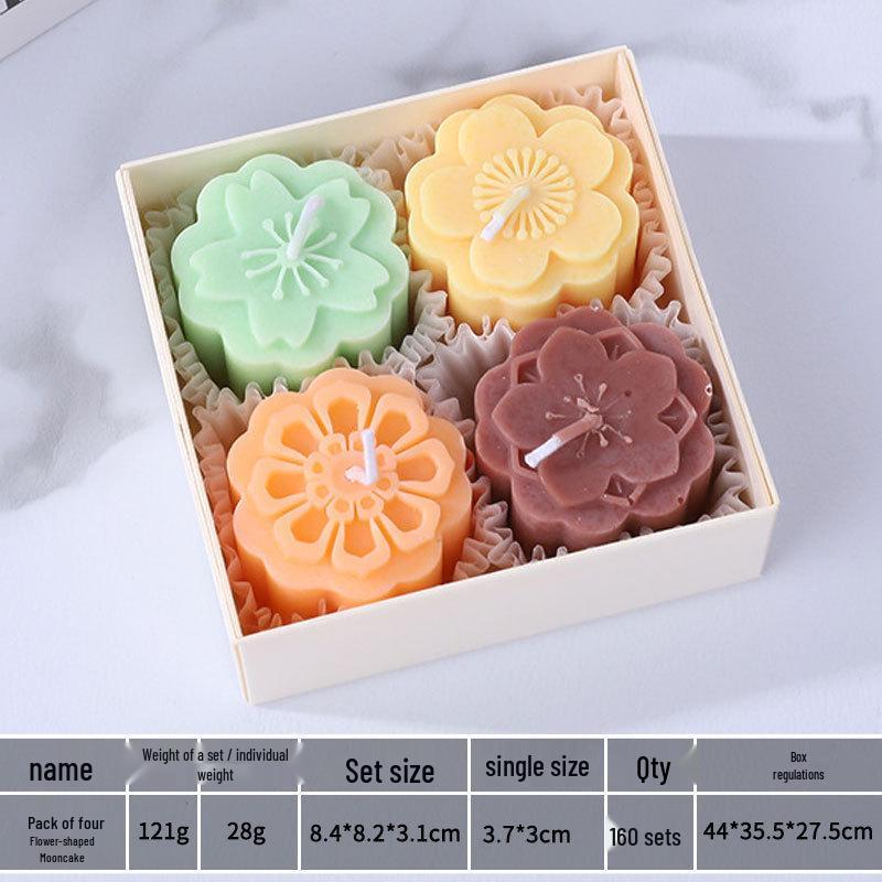 Creative Mooncake Scented Candle – Unique Mid-Autumn Festival Gift and Photo Prop Birthday Souvenir