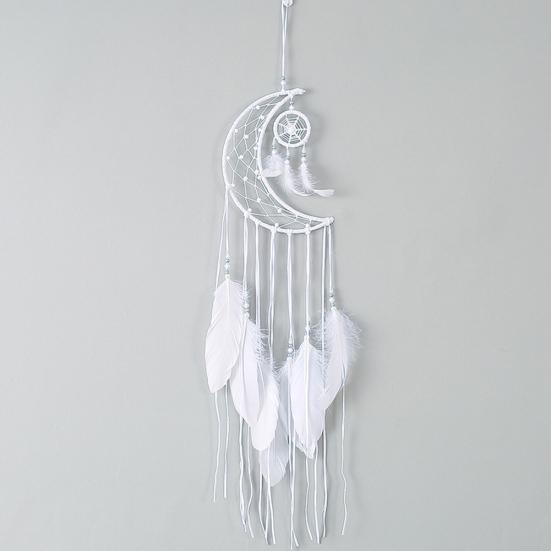 Moon Feather Dream Pendant Wall Catcher Hanging Home Dormitory Ornament Decor