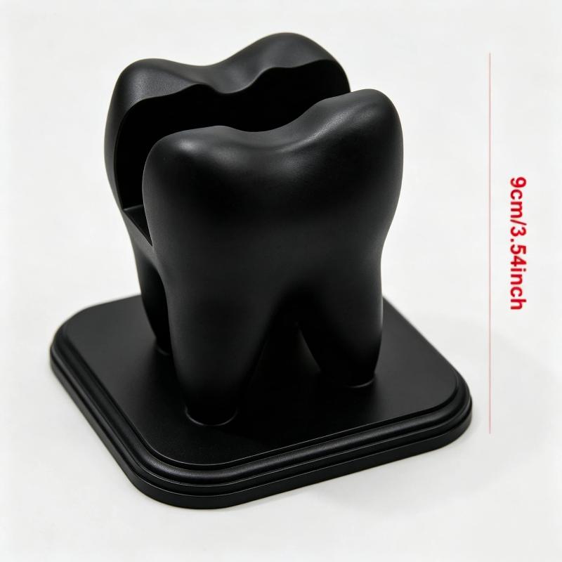 Decorative Tooth Shaped Name Card Box Clinic Reception Desktop Display Stand Office Desk Decor