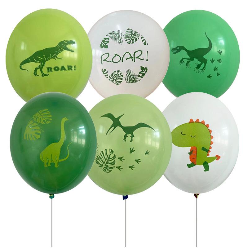 Children's Dinosaur Theme Birthday Party Decoration Balloon - Cute Tyrannosaurus Rex And Pterosaur Cartoon Print Balloon