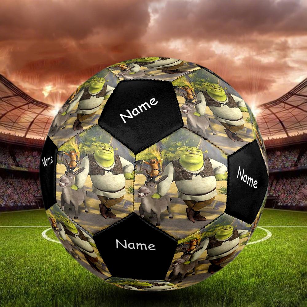 Custom Name Shrek Theme Size 5 Soccer Ball, Suitable for Both Indoor and Outdoor Matches, a Gift Suitable for Everyone.