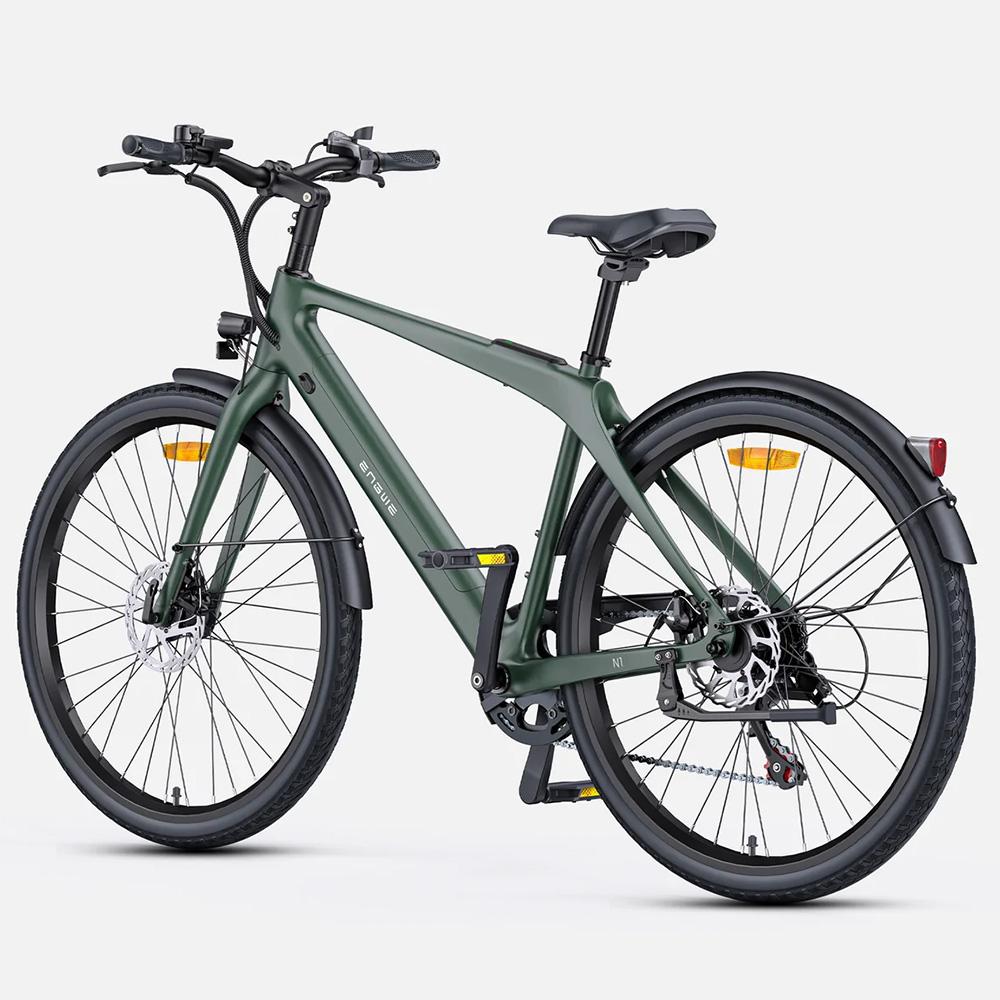 Electric Bike ENGWE N1 AIr 250W Motor Dual Disc Brake 36V 10AH Top Speed 25Km/h CIty Ebike LCD Display 7 Speed Green
