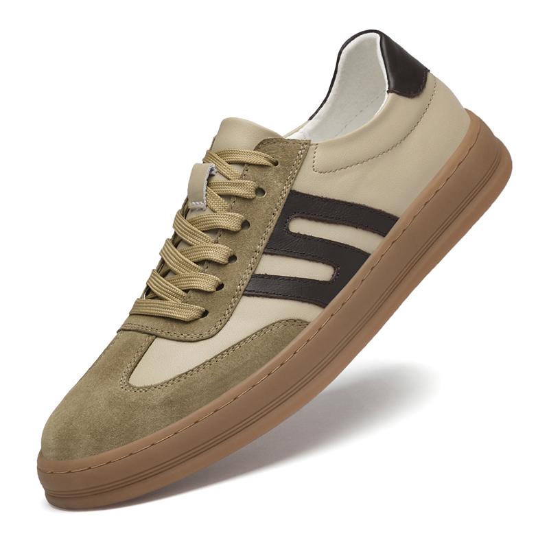 Genuine Leather Men Casual Shoes Fashion Italian Designer Shoe Lightweight Antiskid Walking Shoes for Men Outdoor Comfy Sneakers