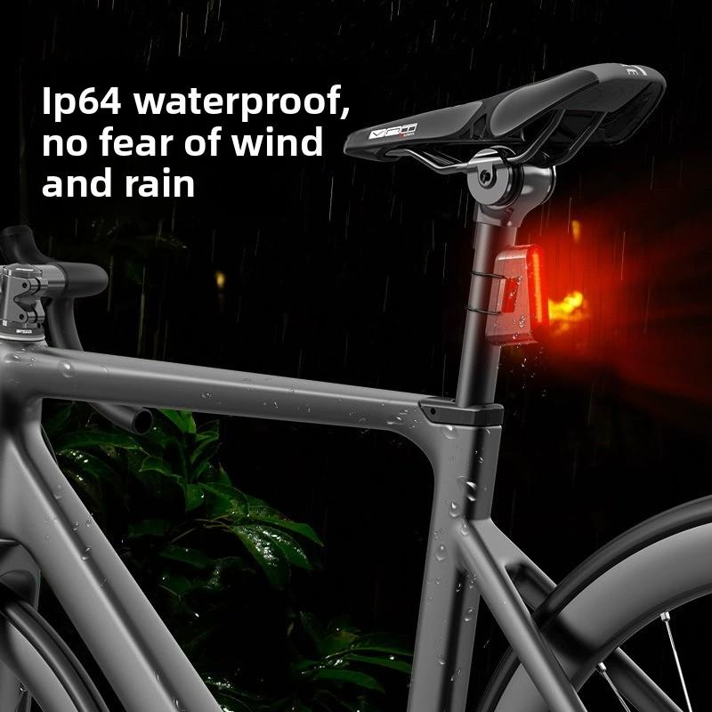 Luz trasera inteligente para bicicleta, luz de freno LED de seguridad para ciclismo nocturno