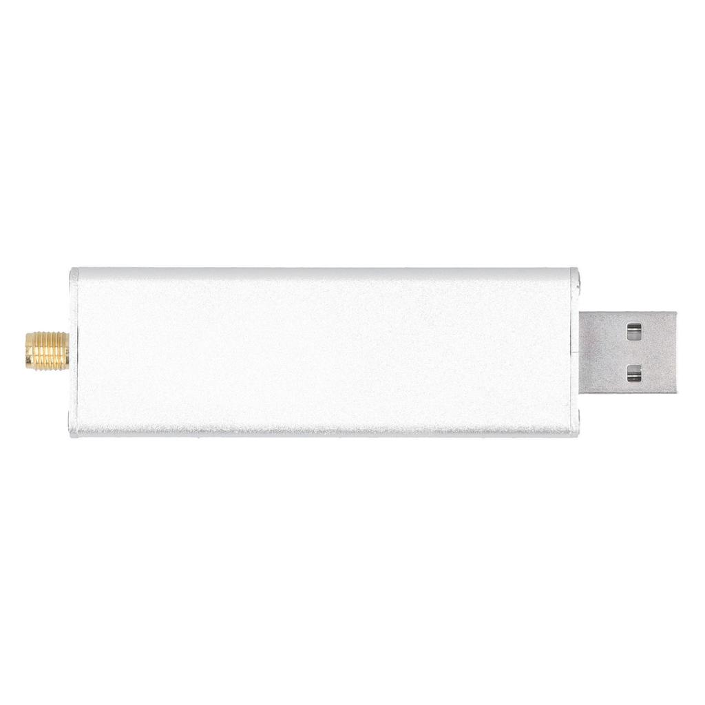 Full Band Receiver Aluminum Alloy RTLSDR 0.1MHz to 1.9GHz Full Band Tuner for FM Radio Intercom Talk Signal Reception