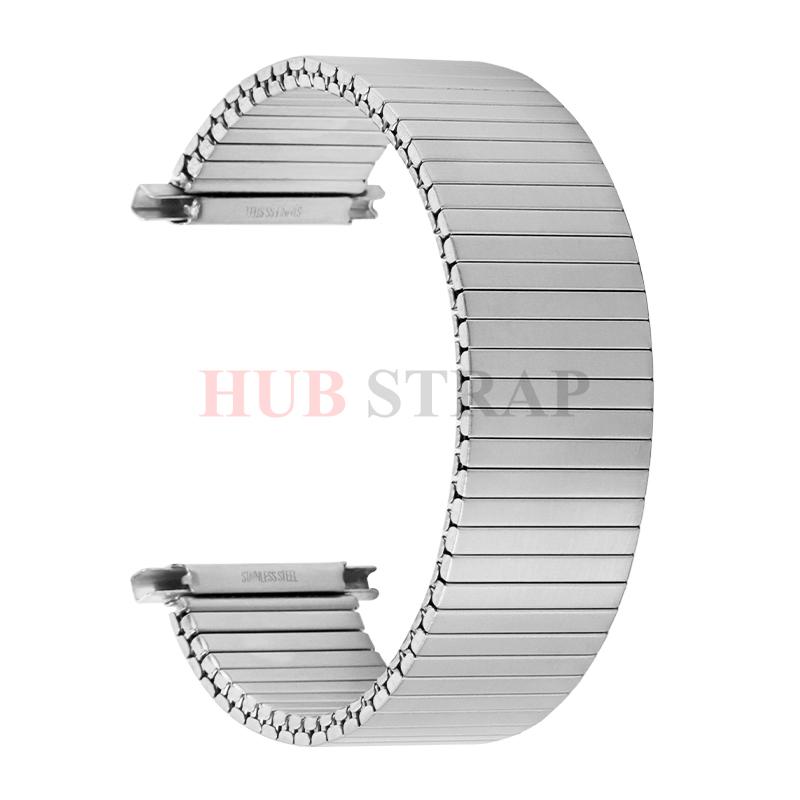 X/M/L/XL Cinturino per Orologio in Acciaio Inossidabile Elastico Braccialetto Espansibile in Metallo Elastico 18-22mm Sostituzione Universale per Uomo Donna