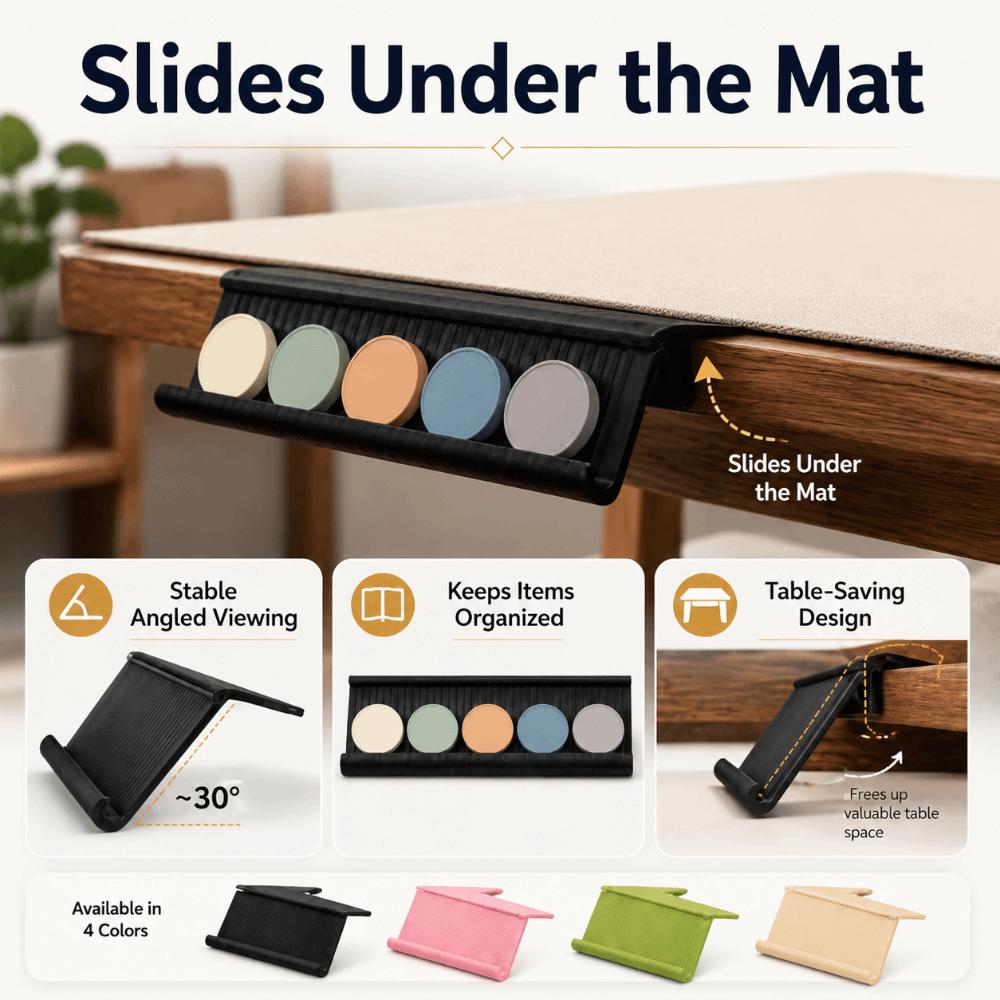 Clip-on Design Mahjong Card Holder Foldable Playing Card Stand Table Edge Rack  Family Game Night
