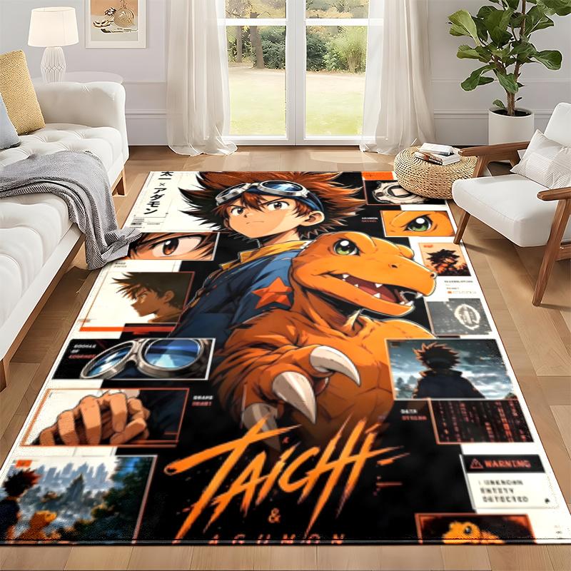 Digimon Carpet Door Mat for Living Room or Bedroom Protective Mat Under Chair Office Decoration Christmas Gift Birthday Present
