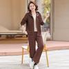 Stylish Plus Size Sportswear Set for Middle-Aged & Elderly Women - Spring & Autumn Casual Jacket