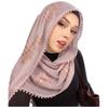 Full Cover Islamic Headscarf Solid Color Sequin Wraps Shawl Muslim Hijab Turban Cap  Girls