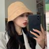 All-match Retro Suede Basin Hat Fashion Fisherman Hat Windproof Bucket Hat for Fall Winter Daily Wear Morning Workout