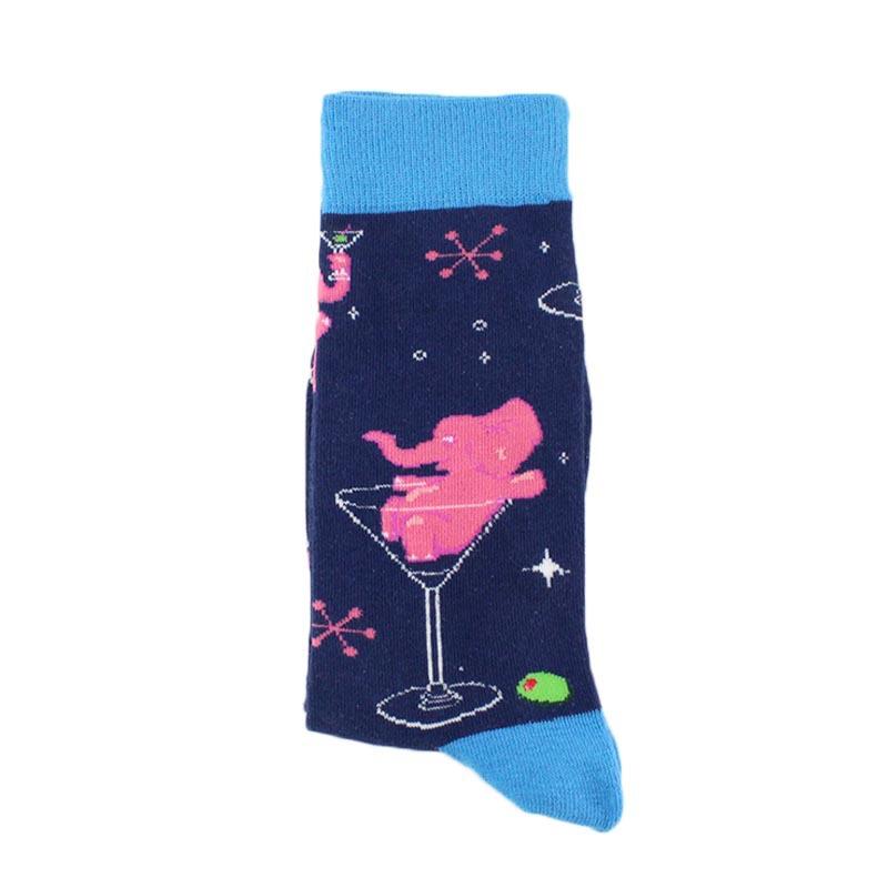 1 Paar Dropshipping Herren Baumwollsocken lustige lange Socken kreative Tier-Cartoon Bunte Socken für Hochzeitsgeschenksocken