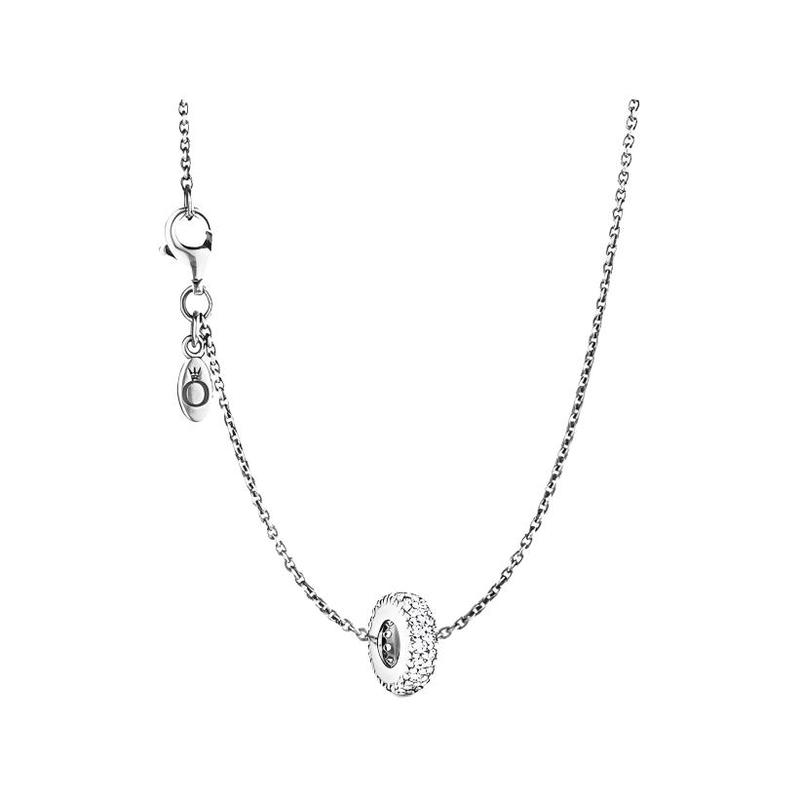 Pandora Transparent bright little charm silver 925 silver necklace / pendant women's style 791359CZ