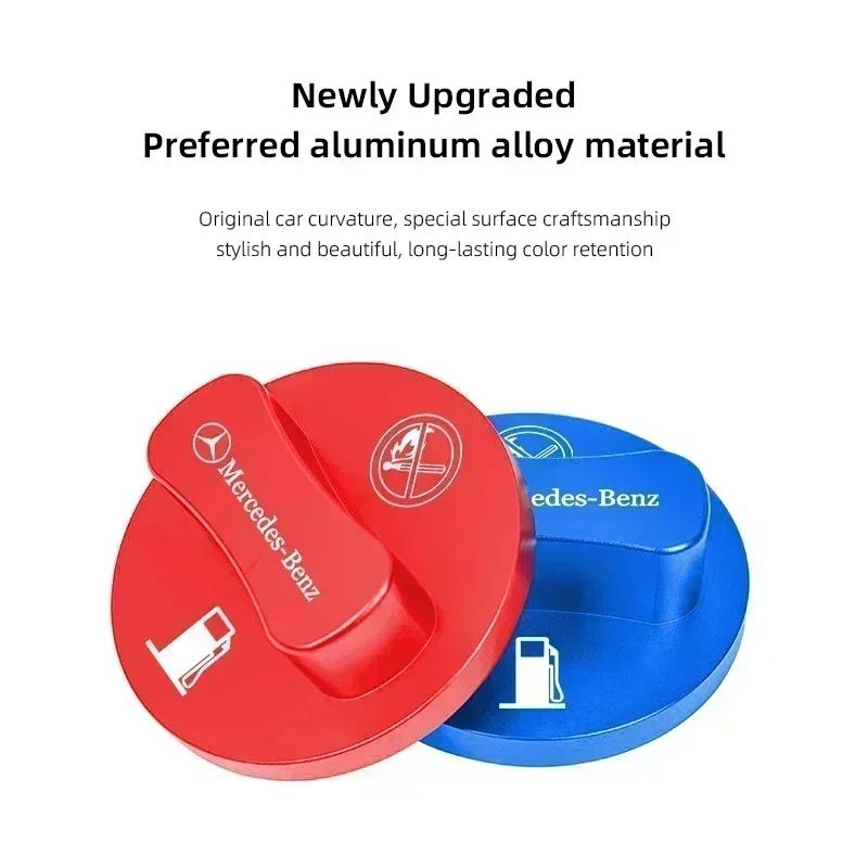 Aluminum Alloy Car Fuel Tank Cap Petrol Box Decoration Accessories For Mercedes Benz AMG W204 W205 W203 W211 W212 W213 W201 W210