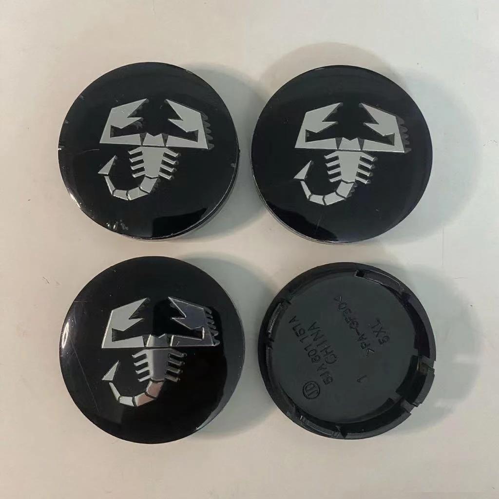 4PCS 56mm Car Wheel Hub Cover Emblem Sticker Accessory For Fiat Abarth 500 Tipo FR Panda Argo Freemont Viaggio Bravo Punto Doblo