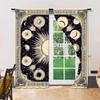 Bohemian Moon Sun Window Curtain Vintage Star Design Polyester Material Drapes Bedroom Living Room Curtains Set Of 2 Made With Rod Pocket Sitting