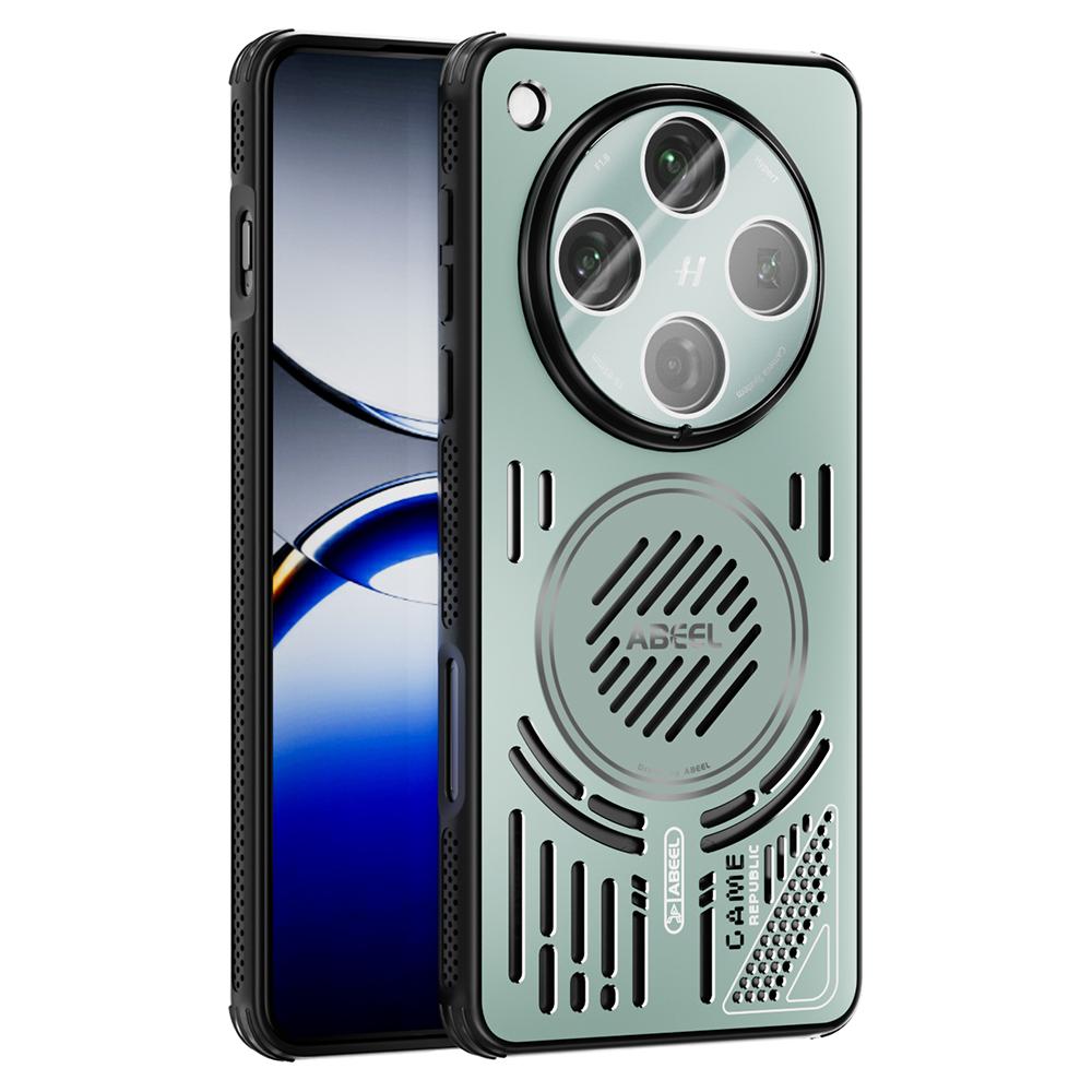 ABEEL For Oppo Find X8 Pro 5G Magnetic Case Aluminium Alloy+PC+TPU Hollow Heat Dissipation Phone Cover