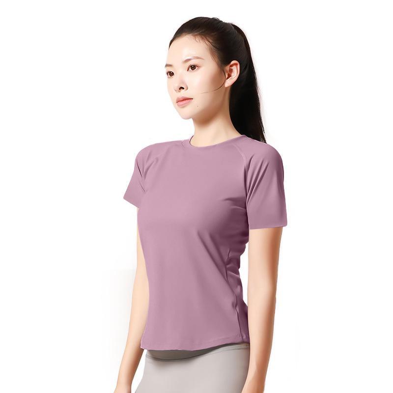 Juyitang Women's Mesh Short-Sleeve Yoga T-Shirt: Breathable, Chest-Shaping Fitness Wear