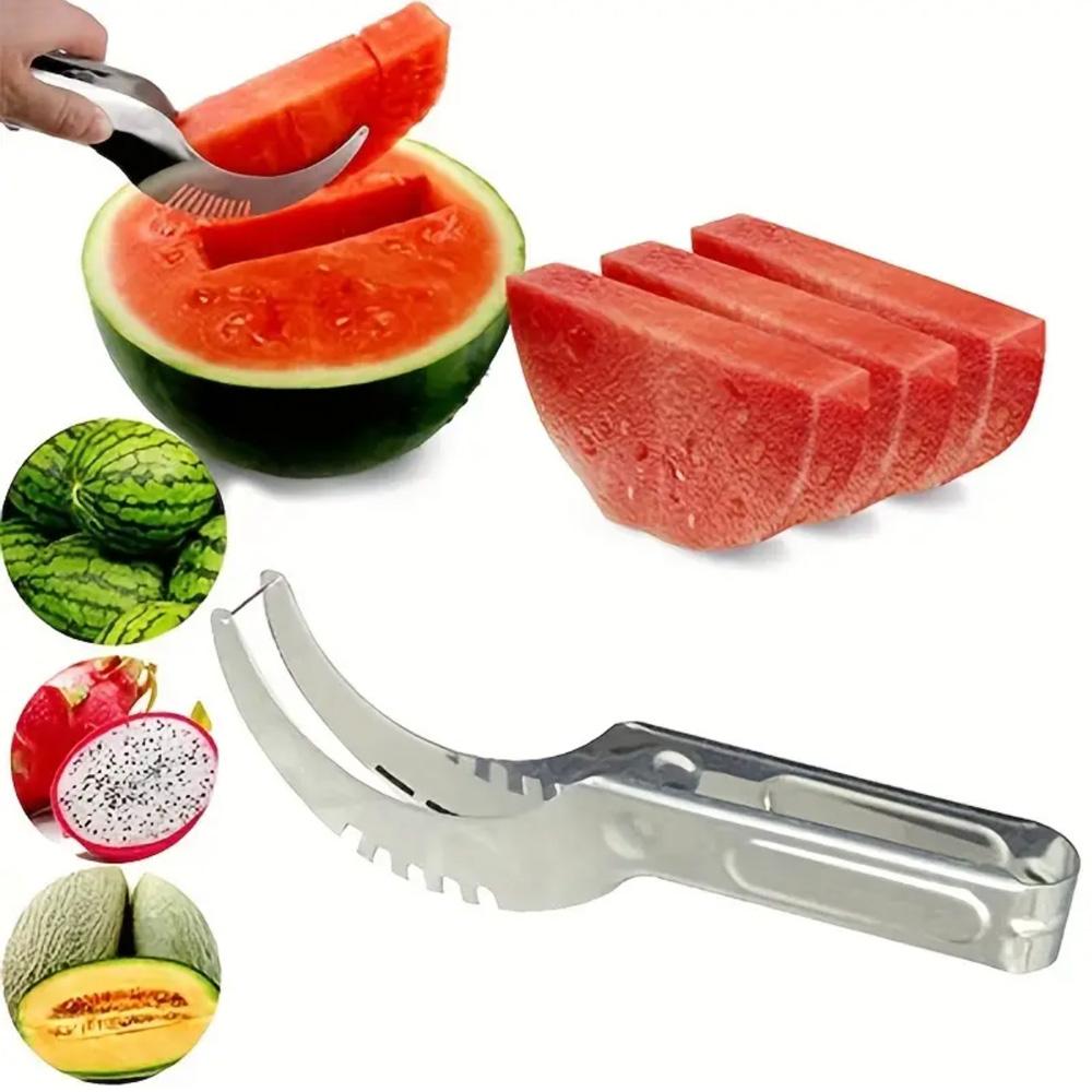 [Diced Cantaloupe Split Artifact Knife] Stainless Steel Fruit Slicer Watermelon Slicer Cantaloupe Split Knife Diced Summer Must