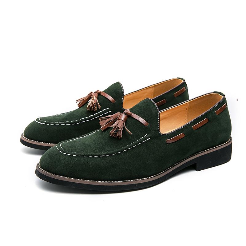 Kleine Lederschuhe Sommer Freizeit Wildleder Leder Mützen Schuhe Britische höhenverstellende Friseur Schuhe