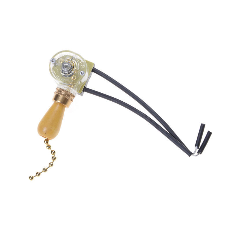 2ks Praktický stropní ventilátor Světlo Nástěnné svítidlo Náhradní retro tahací řetězový spínač