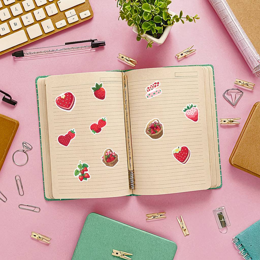 35pcs-50pcs Cartoon  Stickers Playful Food Funny Stickers PVC Sticker For Laptop Motorcycle Luggage Phone Notebook Luggage