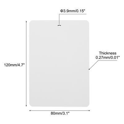 50pcs 3.2x5 Inch Waterproof Wires Plastic Shipping Tags for Product Identification Tags Valve Marking Outdoor Tagging