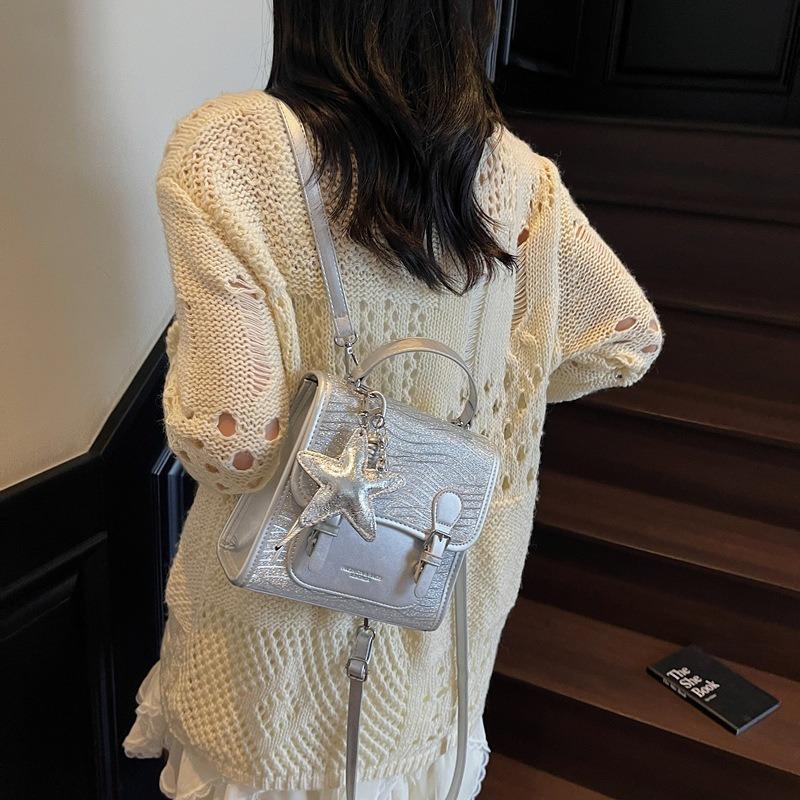 Versatile New Backpack Fashionable Street Women's Bag High Sense Large Capacity Small Square Bag Light Travel Backpack