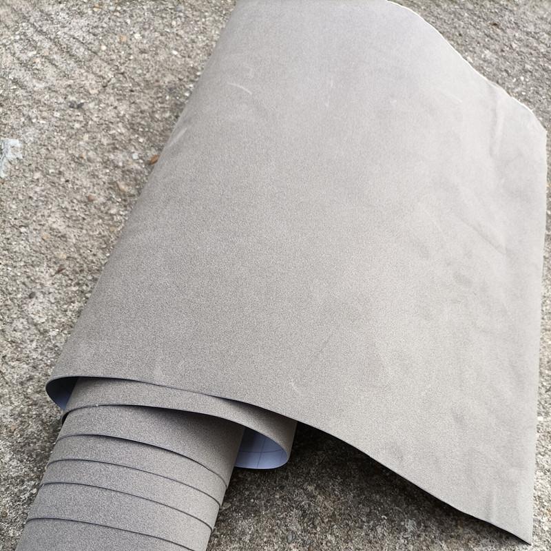 50*200cm Premium Quality Velvet Suede Fabric Vinyl Car Wrap Sticker Black Grey Self Adhesive Velvet Cloth Film For Car Styling