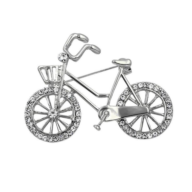 Personality Bicycle Shape Brooch  Leisure Cycling Sports Jewelry