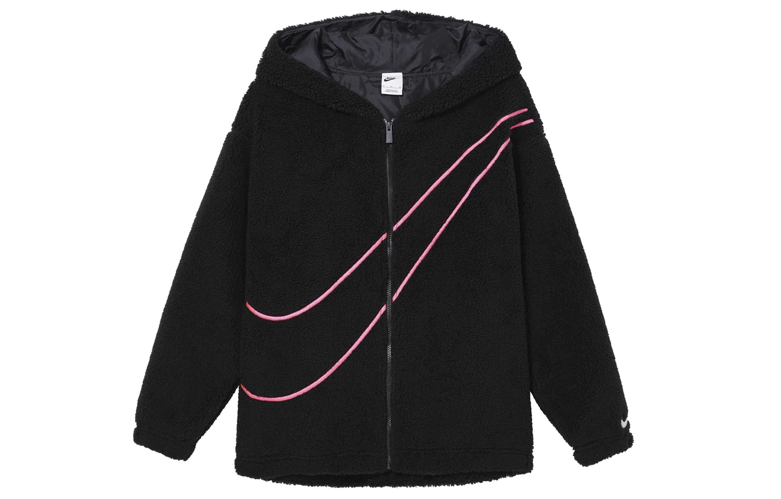 Nike Dragon Soaring New Year Collection SPORTSWEAR Velvet feel Coat Women s Black FZ6536-010 S