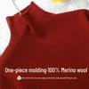 SNOWFLYING Women's 100% Wool High-Neck Pullover Sweater